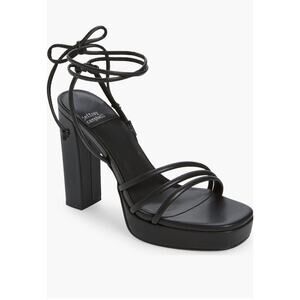 Jeffrey Campbell Platform Heels Black Presecco Sandal Platform Ankle Tie size 10